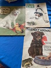 Livre vintage 3 livres pour enfants, inc. 1941 vie d'enfant, histoires canines et livre en tissu