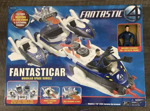 2005 ToyBiz Fantastic Four Fantasticar Modular Space Vehicle Marvel Legends NIB Cover