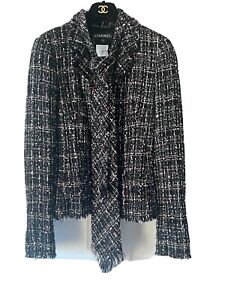 Authentic Chanel Tweed 05P Jacket Skirt Sets Sz38
