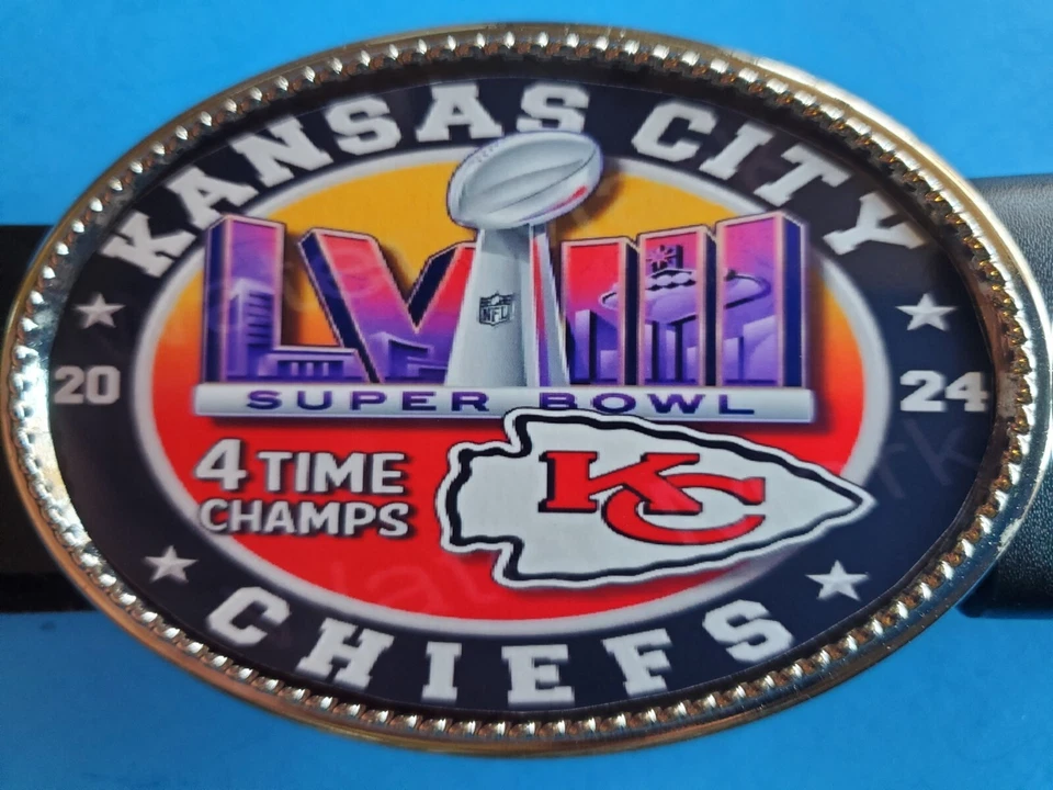 KANSAS CITY CHIEFS 2024 SUPER BOWL LVIII - Hebilla epoxi campeonato Foto 1 de 1