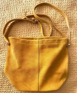 Urban Outfitters Yellow Tan Suede Leather Handbag NEW - Picture 1 of 3