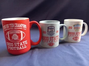 Ohio State Buckeyes USED Football Season Coffee Mugs (Lot of 3) - Picture 1 of 8