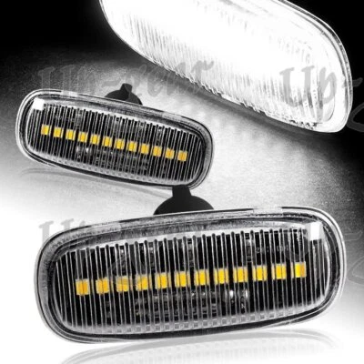 For Audi A4 A6 A8 TT Clear Lens White LED Turn Signal Side Marker Light Lamp - Image 1 of 4