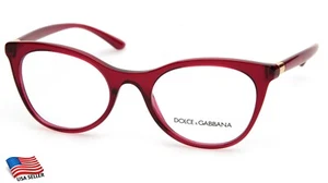 NEW D&G Dolce& Gabbana DG 3312 3211 Red EYEGLASSES FRAME 52-20-140 B42 Italy - Picture 1 of 12