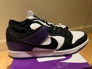 2021 Nike Dunk SB Low Pro Court Purple Black White size 13 - Picture 1 of 7