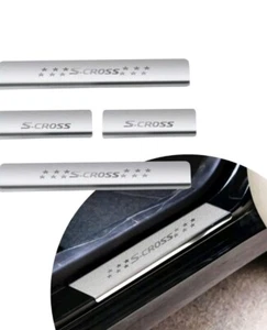 Door Sill/Foot Step Stainless Steel Plates Compatible with Suzuki S-Cross - Picture 1 of 3