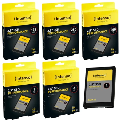 Intenso Performance 2.5" 128GB 250GB 500GB 1TB 2TB Internal SSD Hard Drive - Image 1 of 4