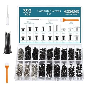 392PCS Computer Screws Set,PC Case Screw Motherboard Standoff Screws for Hard - Afbeelding 1 van 6