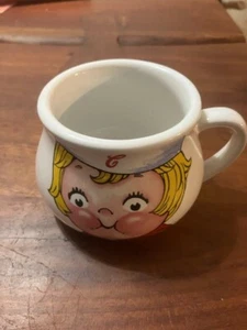 1998 Campbell Soup Company Mädchen Gesicht Logo Tasse Schüssel Becher Houston Harvest Vintage - Bild 1 von 4