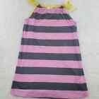 Hanna Andersson Pink+ Grey Striped Pillowcase Dress NWT Girl's Size 130cm US 8