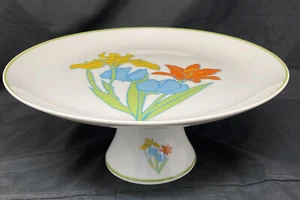 Toscany Japan CURACAO Floral Cake Plate - Picture 1 of 7