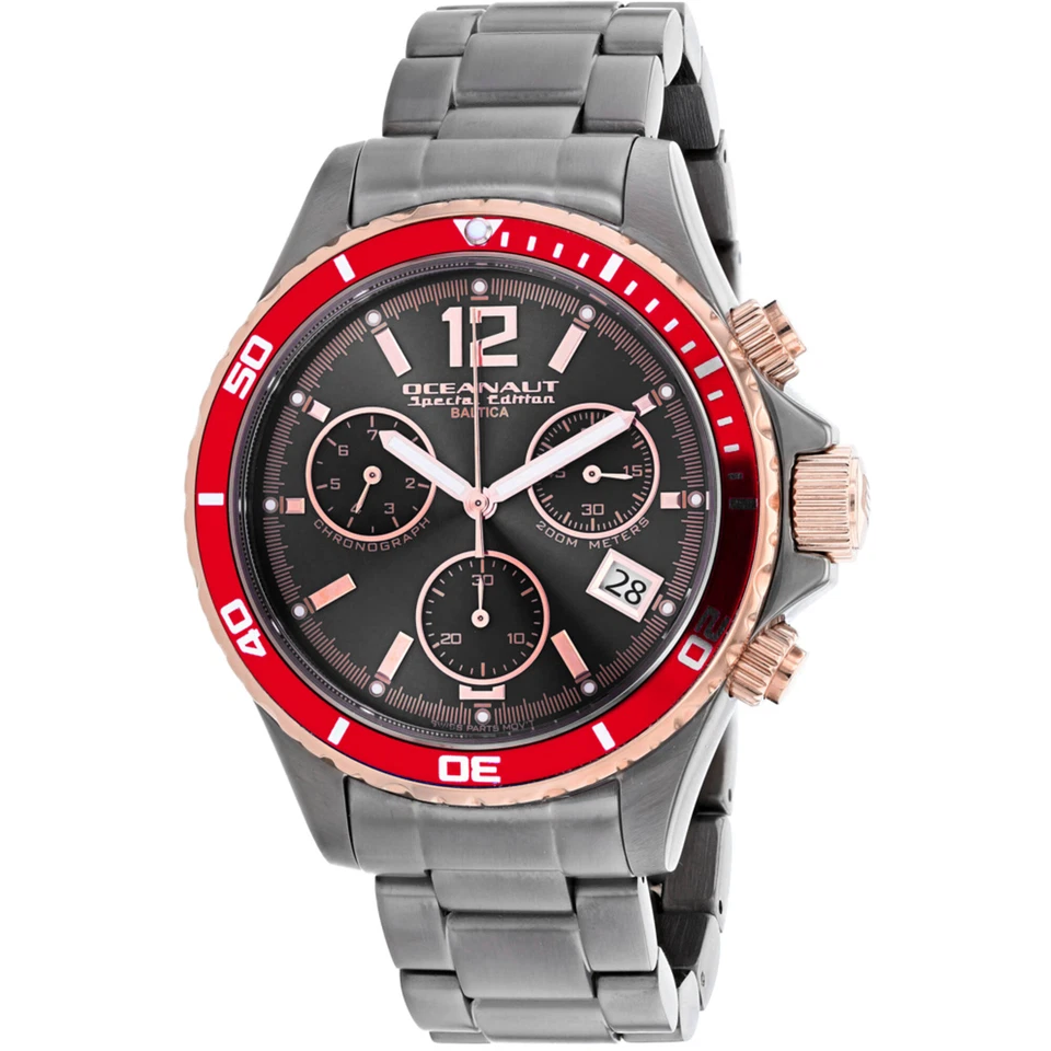 Oceanaut男士腕表波罗的海黑色表盘镀不锈钢表链OC0530 — 第 1/1 张图片