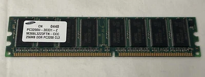 Samsung 256MB PC3200 DDR Memory Modules PC3200U-30331-Z PC3200CL3 - Image 1 of 4