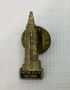 SELTEN Vintage NYC Empire State Building Souvenir Metall Emaille REVERSNADEL KRAWATTE HEFT - Bild 1 von 3