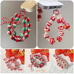 Hand-painted Bead Mobile Phone Chain DIY Headphone Bag Accessory Mobile Phone - Photo 1 sur 18