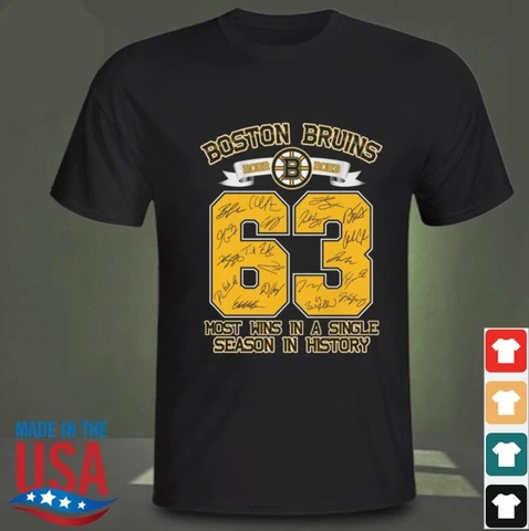 Boston bruins 2022 2023 most wins in a single season in history signatures shirt Cover