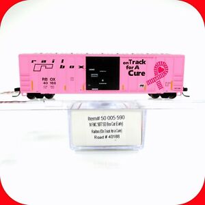 N Scale BREAST CANCER AWARENESS / CURE - TTX Railbox 50' Box Car, ATLAS 50005590