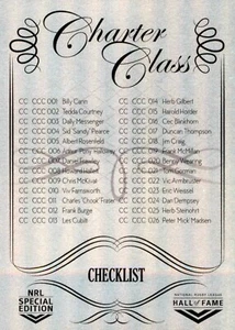 Tarjeta Charter Class NRL 2018 LISTA DE VERIFICACIÓN 1 de 2 Glory Chrome - Imagen 1 de 2
