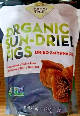 Sunny Fruit USDA Organic Sun Dried Smyrna Figs  Fruit Unsulfured 40 Ounces - Image 1 of 4