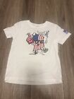 Under Armour Shirt Youth Size 6 Flag Patriotic USA White Red Blue Boys July 4th 