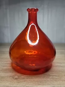 Vintage MCM Vase Amberina Glass Red/Yellow -Cadmium Glow - Picture 1 of 7