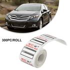 300pcs/roll Clear Oil Change Service Reminder Stickers with Lite Adhesive