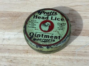 Vintage Pratt’s Kopfläuse Salbe medizinische Dose Werbung Küken Hühner Bauernhof - Bild 1 von 2