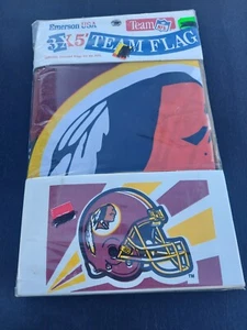 Bandiera vintage Washington Redskins 3'x5' Team NFL poliestere di Emerson USA NOS - Foto 1 di 3
