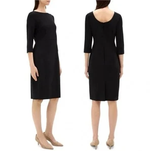 NWT Theory Varetta R Black Sevona Dress Size 4 $285 MSRP - Picture 1 of 10