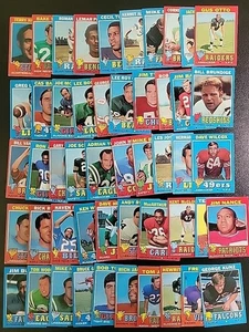 1971 Topps Football Starter Lot - 50 Different- W/ Tom Matte and Gene Washington - Picture 1 of 9