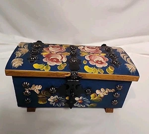 Caja de amistad europea de colección hecha a mano, pintada a mano - Imagen 1 de 14
