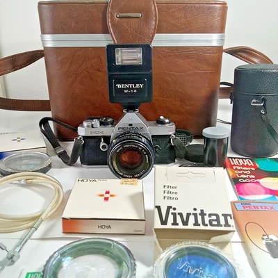 VTG Pentax MX 35mm Camera + filters and hard case - Image 1 of 4