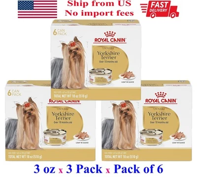 Royal Canin Breed Yorkshire Terrier Adult Loaf in Sauce Dog Food, 18 cans, 3 oz - Image 1 of 4