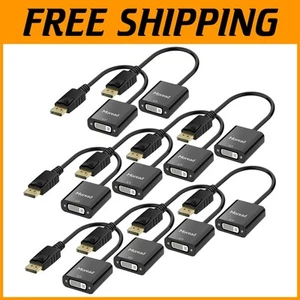 10-Pack Gold-Plated DisplayPort to DVI Adapter for High-Quality Video Connection - Picture 1 of 10
