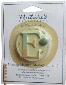 Hallmark Marjolein Bastin Nature’s Sketchbook Letter "E" Message Magnet - Picture 1 of 4