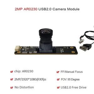 Módulo de cámara USB2.0 2MP 1080P AR0230 sin distorsión 95° FF 30fps UVC OTG cámara web - Imagen 1 de 6