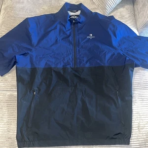 SUN MOUNTAIN MEN'S MONSOON GOLF 2XL 1/4 ZIP LARGE NAVY BLACK OUTERWEAR NWOT - Picture 1 of 11