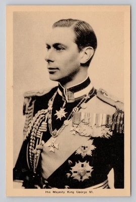 His Majesty King George VI in Military Uniform England Postcard - Image 1 of 2
