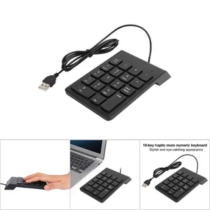 18 Key USB Keyboard Wired Digital Mini Financial Accounting Numeric Expand D Fit - Bild 1 von 8