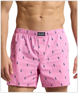 NUEVO CON ETIQUETAS Polo Ralph Lauren ROSA Poni Algodón Tejido Boxer Shorts Ropa Interior, M - Imagen 1 de 6