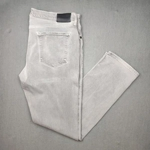 Paige Jeans Mens 38x32 Gray Lennox Slim Fit Straight Leg Stretch Denim Pant Work - Picture 1 of 13
