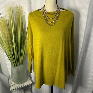 Camicetta Bryn Walker donna XS oversize colore citrino boxy tunica Lagenlook top - Foto 1 di 14
