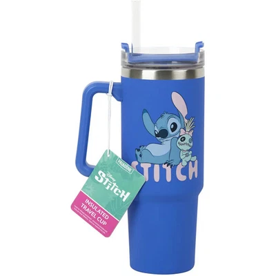 Stitch Blue 900ml Multiway Travel Cup and Straw - Bild 1 von 3