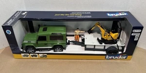 Bruder 1/16 #02593 Land Rover Defender mit Anhänger & Bagger Neu in OVP! - Bild 1 von 7
