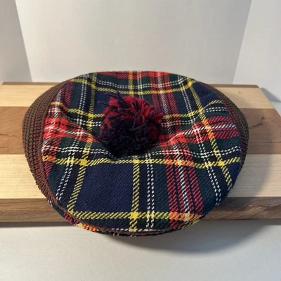 Vintage 1960s Autofit Newsboy Cap Cabbie Hat Plaid Made In Scotland - Image 1 of 4