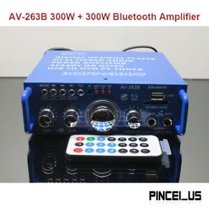 AV-263B 300 W + 300 W Bluetooth Verstärker Endstufe USB SD FM Audio Verstärker pe66
