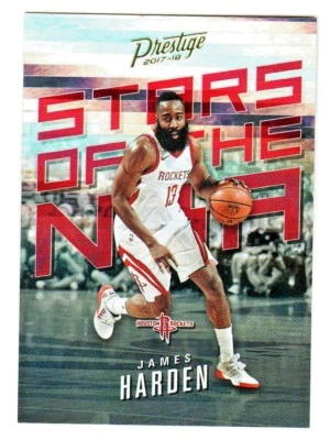 2017-18 Panini Prestige STARS OF THE NBA HORIZON PARALLEL #4 JAMES HARDEN Nets - Image 1 of 2