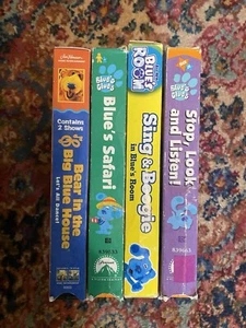 Blue's Clues & Bear In The Big Blue House VHS Lot ~ Tanz/Safari/Stop Look/Boogie - Bild 1 von 4