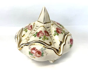Bonbonniere Candy Dish/Bowl With Lid Victorian Floral, D4 - Picture 1 of 13