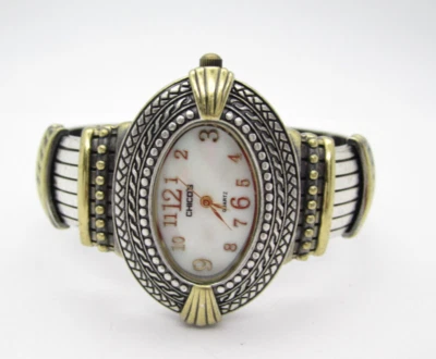 Women's Chico's Art Deco Style Quartz WR Analog 43mm Cuff Bangle Watch (F271) - Image 1 of 4